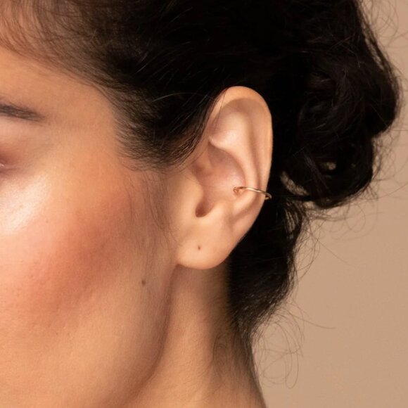 NEW Mejuri Earrings - Essential Cuff, Diamond Ear Cuff, Mini Studs (14k Gold) - Picture 10 of 12